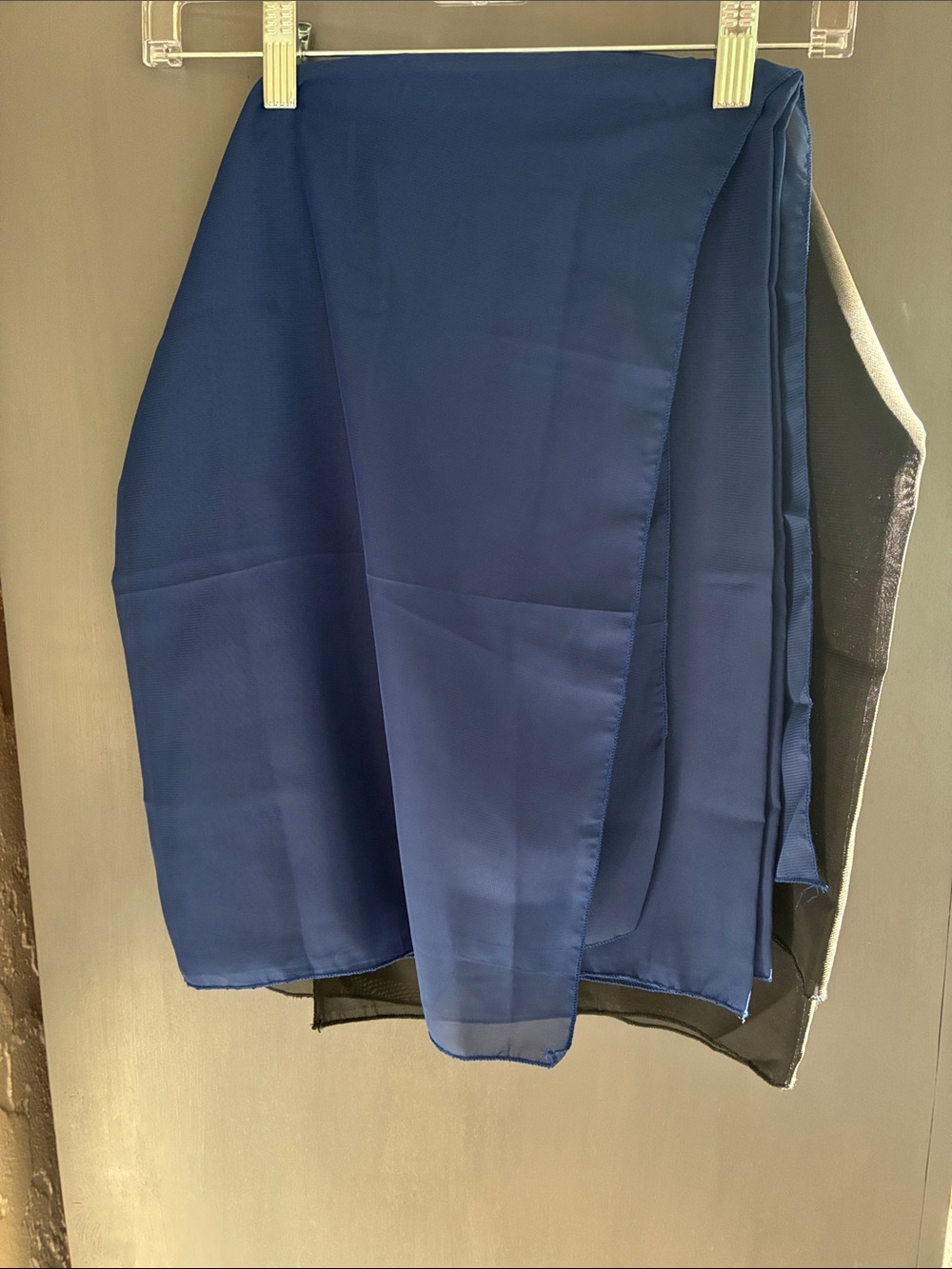 Sheer Navy Blue and black wraps